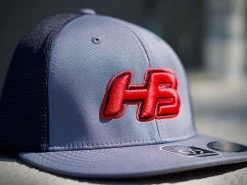 Headbanger Sports I8501 Cap America Flexfit Performance Trucker Mesh Back Hat: Graphite / Red -Passion Baseball 12 09f3422d fe04 43da 9d07 b93117153ef6
