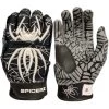 2020 Spiderz HYBRID Batting Gloves: Black/White/Silver