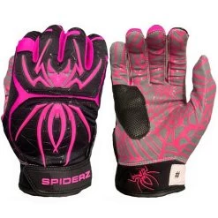 2020 Spiderz Hybrid Batting Gloves: Black/Pink
