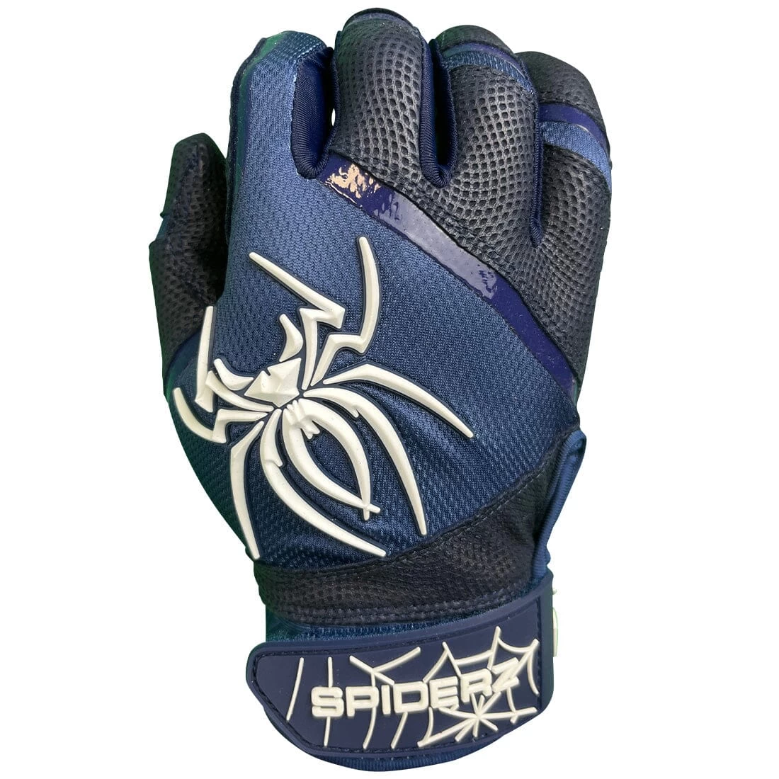 2023 Spiderz Pro Model Batting Gloves: Navy Blue/White 4 2023 Spiderz Pro Model Batting Gloves: Navy Blue/White - Image 2