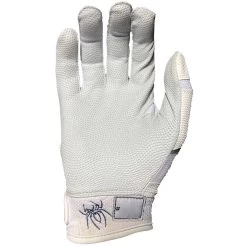 2023 Spiderz Pro Model Batting Gloves: White/Black/Silver -Passion Baseball 2023SpiderzProModelBattingGloves White 2