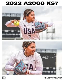 2022 Wilson A2000 Kelsey Stewart KS7 GM 12" Fastpitch Glove: WTA20RF22KS7 12 2022 Wilson A2000 Kelsey Stewart KS7 GM 12" Fastpitch Glove: WTA20RF22KS7 -Passion Baseball 21 0486 Wilson USA Softball GM Kelsey Stewart Social 01