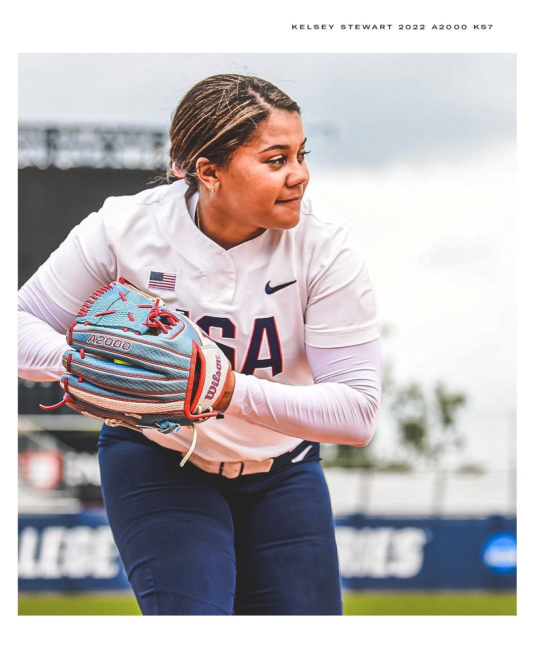 2022 Wilson A2000 Kelsey Stewart KS7 GM 12" Fastpitch Glove: WTA20RF22KS7 6 2022 Wilson A2000 Kelsey Stewart KS7 GM 12" Fastpitch Glove: WTA20RF22KS7 - Image 4