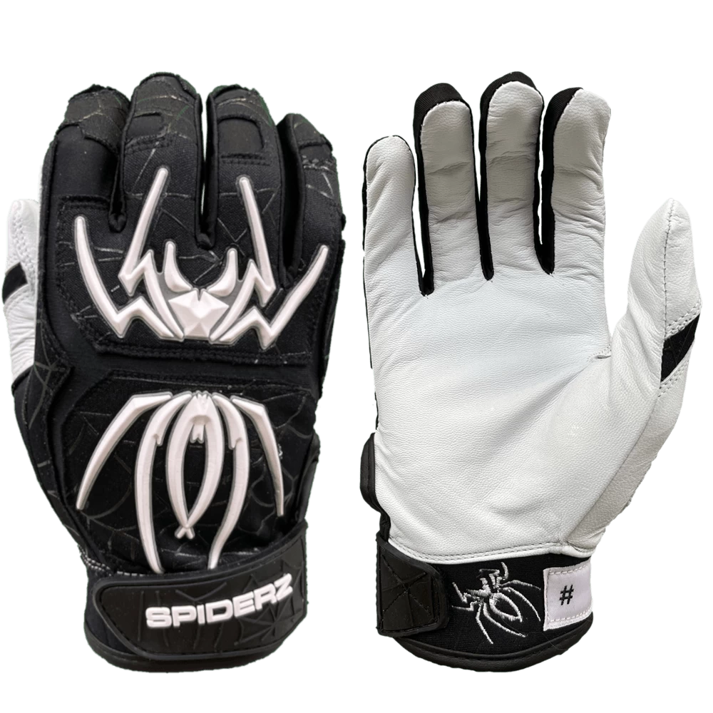 2022 Spiderz ENDITE Batting Gloves: Black And White 3 2022 Spiderz ENDITE Batting Gloves: Black And White