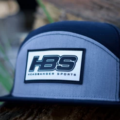 Headbanger Sports Lifestyle Pacific P787 6-Panel Arch Snapback Hat: Black / Heather Grey -Passion Baseball 29