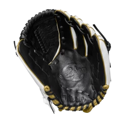 Wilson A500 SIREN 11.5" Youth Fastpitch Softball Glove: WTA05LF20115 7 Wilson A500 SIREN 11.5" Youth Fastpitch Softball Glove: WTA05LF20115 -Passion Baseball A05LF2011 1 Siren 115 Black White MetallicGold Palm