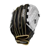 Wilson A500 SIREN 12.5" Fastpitch Softball Glove: WTA05RF20125 -Passion Baseball A05RF2025 0 Siren 125 Black White MetallicGold Back