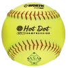 Worth 12" ASA Hot Dot Slowpitch Softballs (Dozen): AHD12SY 2 Worth 12" ASA Hot Dot Slowpitch Softballs (Dozen): AHD12SY -Passion Baseball AHD12SY