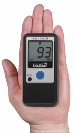 Pocket Radar Ball Coach / Pro-Level Speed Training Tool & Radar Gun: PR1000-BC -Passion Baseball BC Handshot
