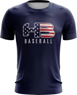 Headbanger Sports Exclusive " HB Sports Baseball" Short Sleeve Jersey -Passion Baseball Baseball Navy