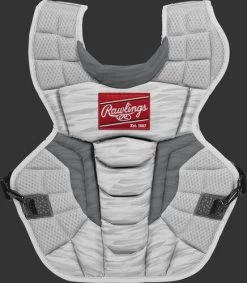 Rawlings Youth White/Silver VELO 2.0 Catcher's Gear Box Set: CSV2Y-W/SIL 10 Rawlings Youth White/Silver VELO 2.0 Catcher's Gear Box Set: CSV2Y-W/SIL -Passion Baseball CSV2A W SIL ChestProtector