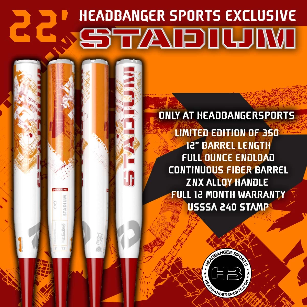 2022 DeMarini Stadium 12" USSSA Slowpitch Softball Bat: WTDXSTU-22 5 2022 DeMarini Stadium 12" USSSA Slowpitch Softball Bat: WTDXSTU-22 - Image 3