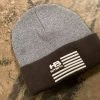 HB Sports American Flag Logo Two-Tone Cuff Beanies: Graphite 2 HB Sports American Flag Logo Two-Tone Cuff Beanies: Graphite -Passion Baseball Graphite