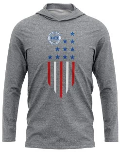 Headbanger Sports Exclusive Ultra Lightweight Long Sleeve Hoodies: Lifestyle Series -Passion Baseball GreyUSA