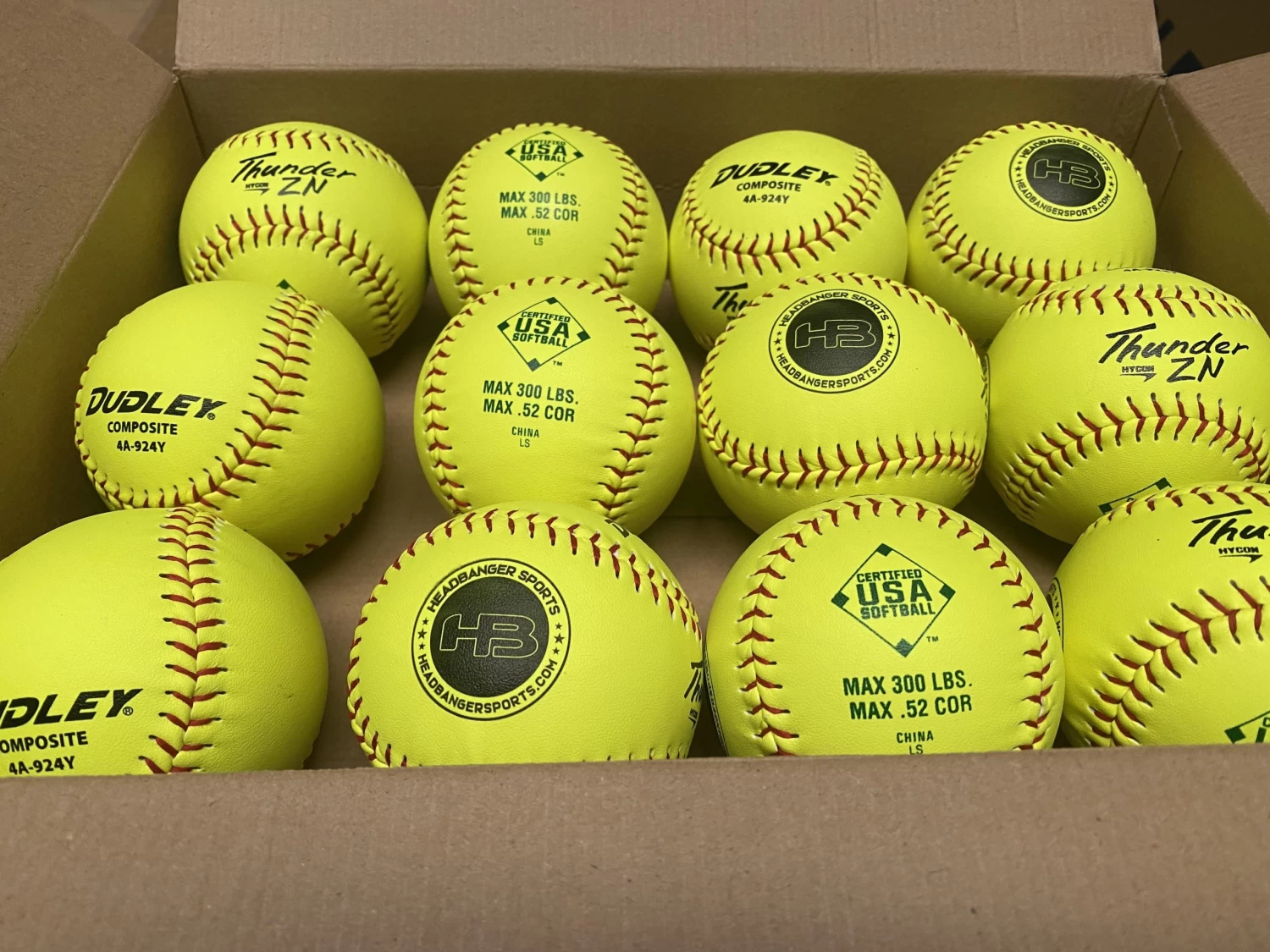 Dudley Thunder ZN HYCON 11" USA/ASA Slowpitch Softballs (DOZEN): 4A924Y 4 Dudley Thunder ZN HYCON 11" USA/ASA Slowpitch Softballs (DOZEN): 4A924Y - Image 2