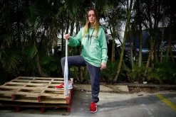 Headbanger Sports Performance Fleece Line Hoodie W/ Kangaroo Pocket: Seafoam Green -Passion Baseball KaymeGreyJoggers2