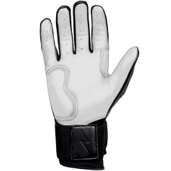 Bruce Bolt PREMIUM PRO Chrome Series Long Cuff Batting Gloves: Black -Passion Baseball LC CHRB PALM