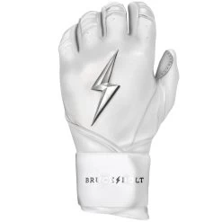 Bruce Bolt PREMIUM PRO Chrome Series Long Cuff Batting Gloves: White 13 Bruce Bolt PREMIUM PRO Chrome Series Long Cuff Batting Gloves: White -Passion Baseball LC CHRW LEFT