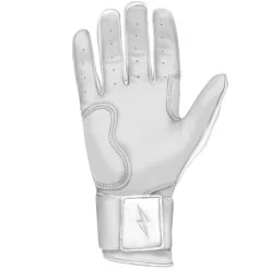 Bruce Bolt PREMIUM PRO Chrome Series Long Cuff Batting Gloves: White 14 Bruce Bolt PREMIUM PRO Chrome Series Long Cuff Batting Gloves: White -Passion Baseball LC CHRW PALM