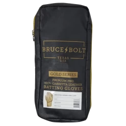Bruce Bolt PREMIUM PRO Gold Series Batting Gloves: Long Cuff 13 Bruce Bolt PREMIUM PRO Gold Series Batting Gloves: Long Cuff -Passion Baseball LC GLD BAG