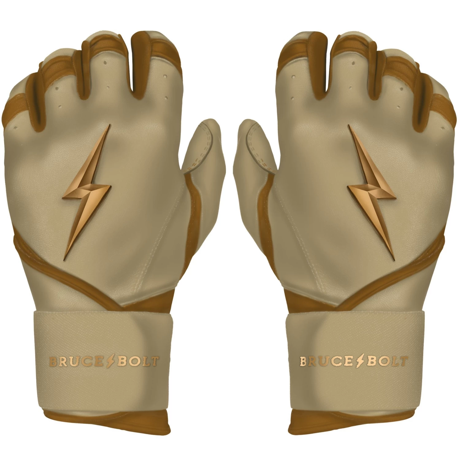 Bruce Bolt PREMIUM PRO Gold Series Batting Gloves: Long Cuff 3 Bruce Bolt PREMIUM PRO Gold Series Batting Gloves: Long Cuff