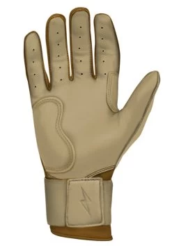 Bruce Bolt PREMIUM PRO Gold Series Batting Gloves: Long Cuff 15 Bruce Bolt PREMIUM PRO Gold Series Batting Gloves: Long Cuff -Passion Baseball LC GLD PALM