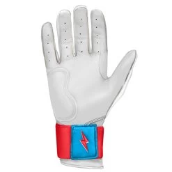 Bruce Bolt PREMIUM PRO BRINSON Series Long Cuff Batting Gloves: White -Passion Baseball LC LBW PALM