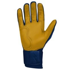 Bruce Bolt PREMIUM PRO Long Cuff Batting Gloves: Navy -Passion Baseball LC NVYG PALM