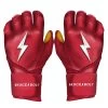 Bruce Bolt PREMIUM PRO Long Cuff Batting Gloves: Red -Passion Baseball LC REDG HERO