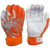 2022 Spiderz PRIZM Batting Gloves: Orange/Silver -Passion Baseball PRIZM OrangeSilver