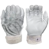 2022 Spiderz PRIZM Batting Gloves: White/Silver -Passion Baseball PRIZM WhiteSilver