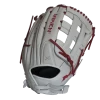 Miken Pro Series 13.5" Slow Pitch Fielding Glove - White/Scarlet: PRO135WS 1 Miken Pro Series 13.5" Slow Pitch Fielding Glove - White/Scarlet: PRO135WS -Passion Baseball PRO135WS BACK