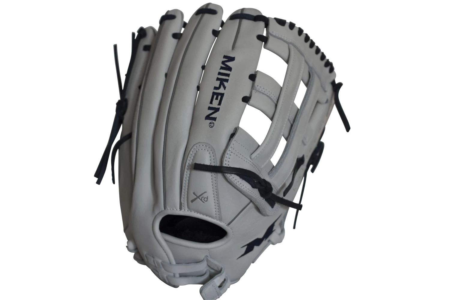 Miken Pro Series 14" Slow Pitch Fielding Glove - White/Navy: PRO140WN 3 Miken Pro Series 14" Slow Pitch Fielding Glove - White/Navy: PRO140WN