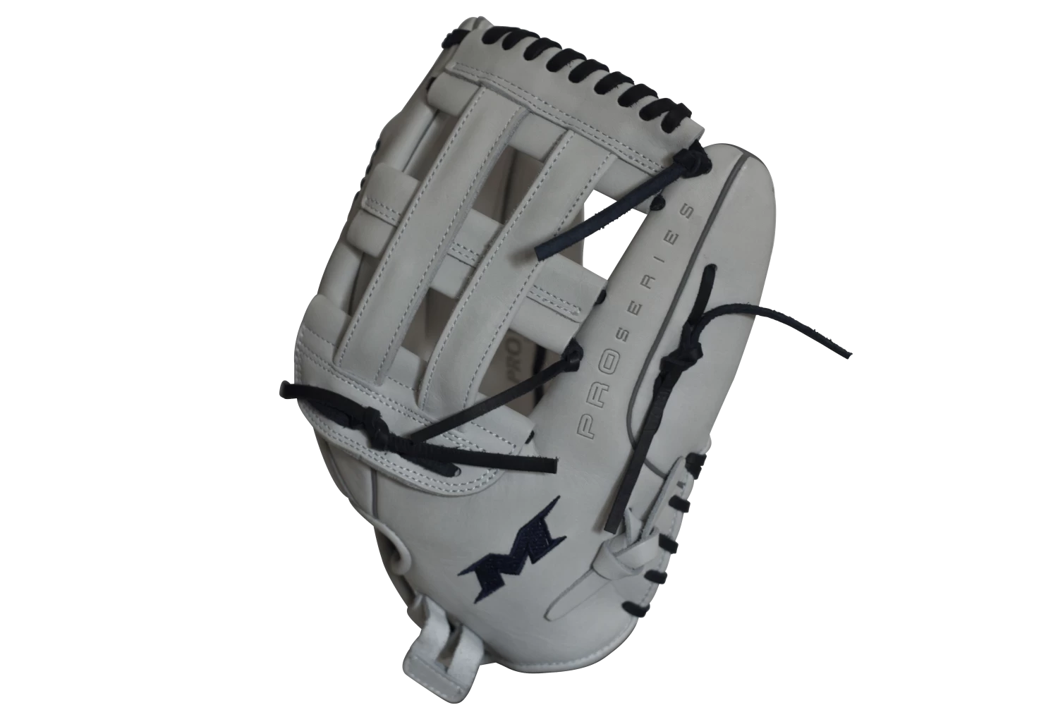 Miken Pro Series 14" Slow Pitch Fielding Glove - White/Navy: PRO140WN 6 Miken Pro Series 14" Slow Pitch Fielding Glove - White/Navy: PRO140WN - Image 4