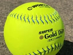 Worth 12" Super Gold Dot PRO M USSSA Slowpitch Softballs (Dozen): UM12CY -Passion Baseball PhotoMar11 121056PM