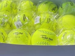 Worth 12" Super Gold Dot PRO M USSSA Slowpitch Softballs (Dozen): UM12CY -Passion Baseball PhotoMar11 121104PM