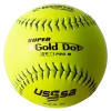 Worth 12" Super Gold Dot PRO M USSSA Slowpitch Softballs (Dozen): UM12CY -Passion Baseball ProMBallcopy