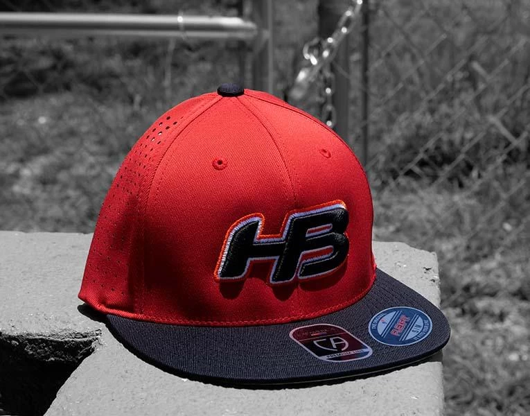 Headbanger Sports I8503 Cap America Flexfit Perforated Performance Hat: Red & Black 3 Headbanger Sports I8503 Cap America Flexfit Perforated Performance Hat: Red & Black