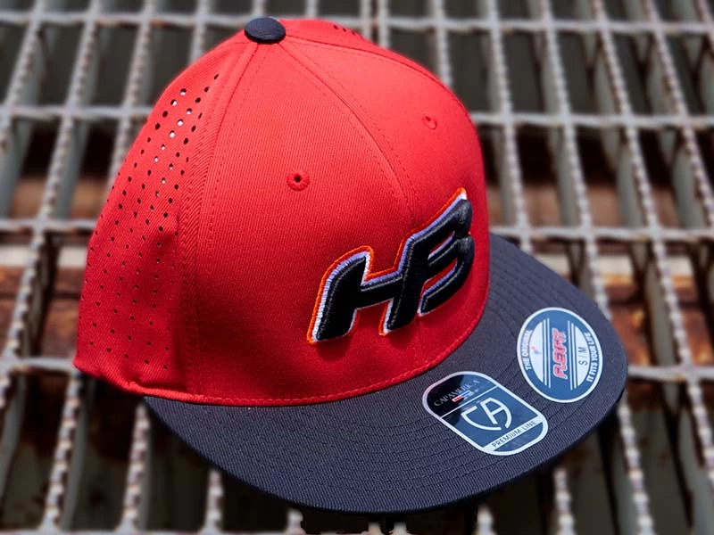 Headbanger Sports I8503 Cap America Flexfit Perforated Performance Hat: Red & Black 5 Headbanger Sports I8503 Cap America Flexfit Perforated Performance Hat: Red & Black - Image 3