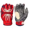 2021 Spiderz HYBRID Batting Gloves: Red/Navy Blue/White 1 2021 Spiderz HYBRID Batting Gloves: Red/Navy Blue/White -Passion Baseball RedNavy