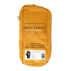 Bruce Bolt PREMIUM PRO Short Cuff Batting Gloves: Black -Passion Baseball SC BLKG BAG