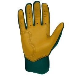 Bruce Bolt PREMIUM PRO Short Cuff Batting Gloves: GREEN -Passion Baseball SC GRNG PALM