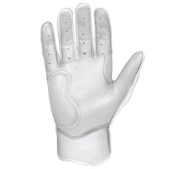 Bruce Bolt PREMIUM PRO BRINSON Series Short Cuff Batting Gloves: White -Passion Baseball SC LBW PALM