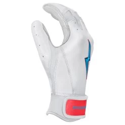 Bruce Bolt PREMIUM PRO BRINSON Series Short Cuff Batting Gloves: White -Passion Baseball SC LBW SIDE