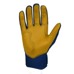Bruce Bolt PREMIUM PRO Short Cuff Batting Gloves: Navy -Passion Baseball SC NVYG PALM