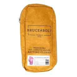 Bruce Bolt PREMIUM PRO Short Cuff Batting Gloves: Red -Passion Baseball SC REDG BAG