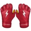 Bruce Bolt PREMIUM PRO Short Cuff Batting Gloves: Red -Passion Baseball SC REDG HERO