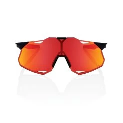 100% HYPERCRAFT XS (Youth) Sunglasses Soft Tact Black - HiPER Red Multilayer Mirror Lens -Passion Baseball SP22 HYPERCRAFT XS 60002 00003 FRONT