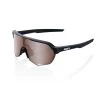 100% S2 Sunglasses Soft Tact Black - HiPER Crimson Silver Mirror Lens -Passion Baseball SP22 S2 60006 00002 3Q