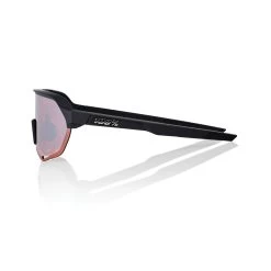 100% S2 Sunglasses Soft Tact Black - HiPER Crimson Silver Mirror Lens -Passion Baseball SP22 S2 60006 00002 PROFILE